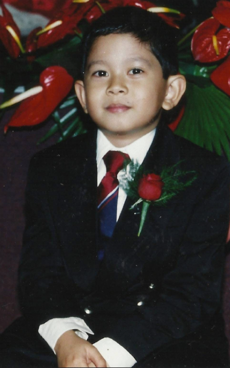 Tommy as a child